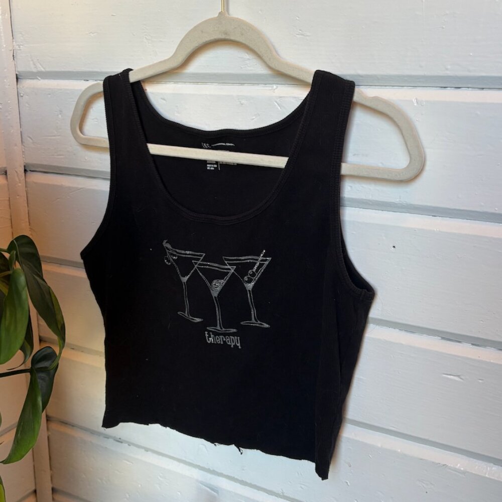 INC Martini Therapy Cropped Tank Top